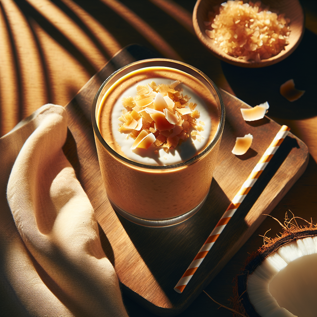 Toasted Coconut & Caramel Banana Smoothie