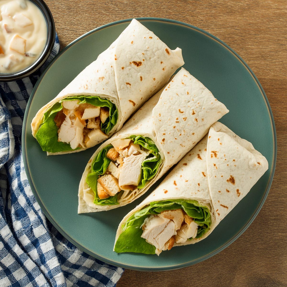 RECIPE:  Slow Cooked Chicken Caesar Wraps