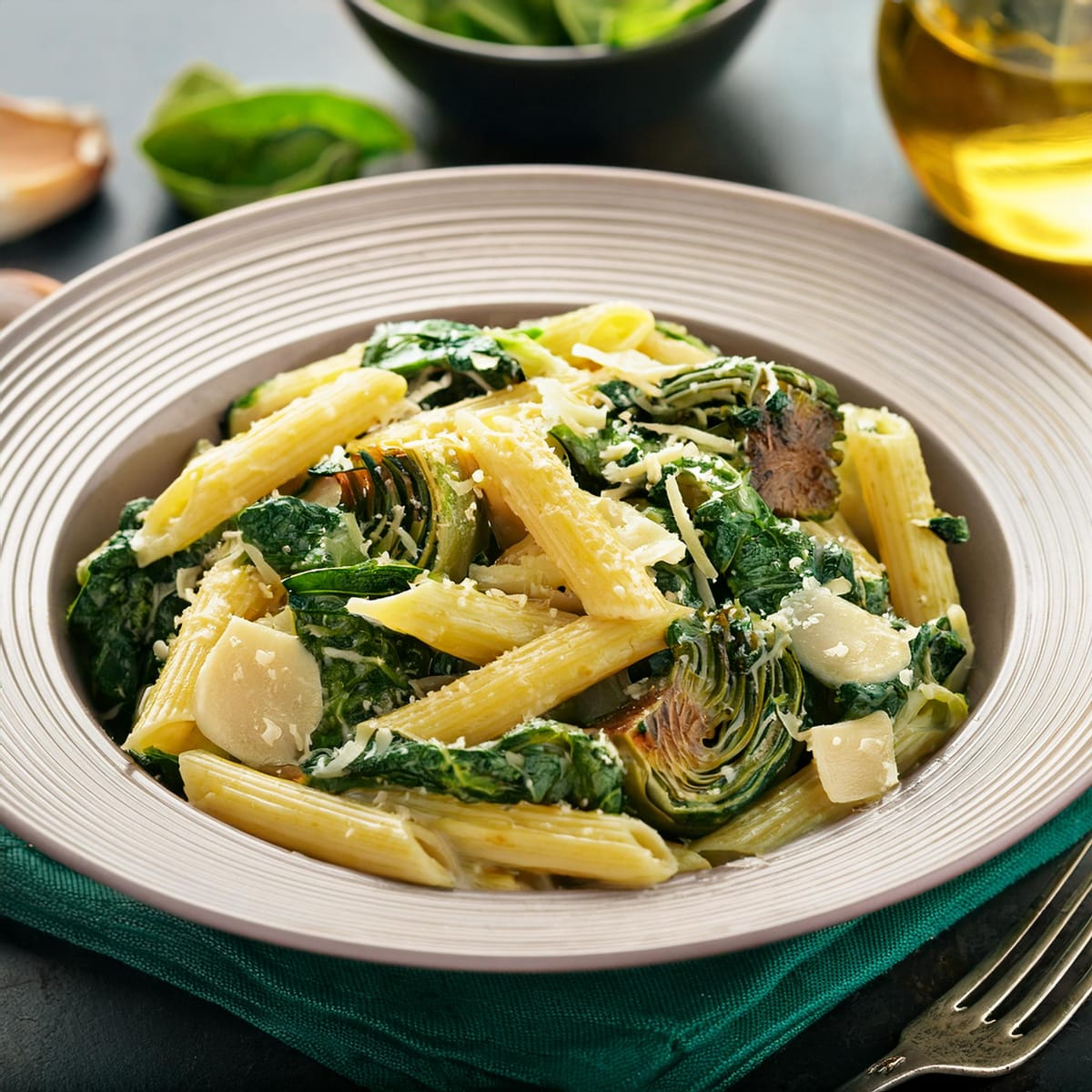 RECIPE: Good Vibes One-Pot Spinach and Artichoke Pasta