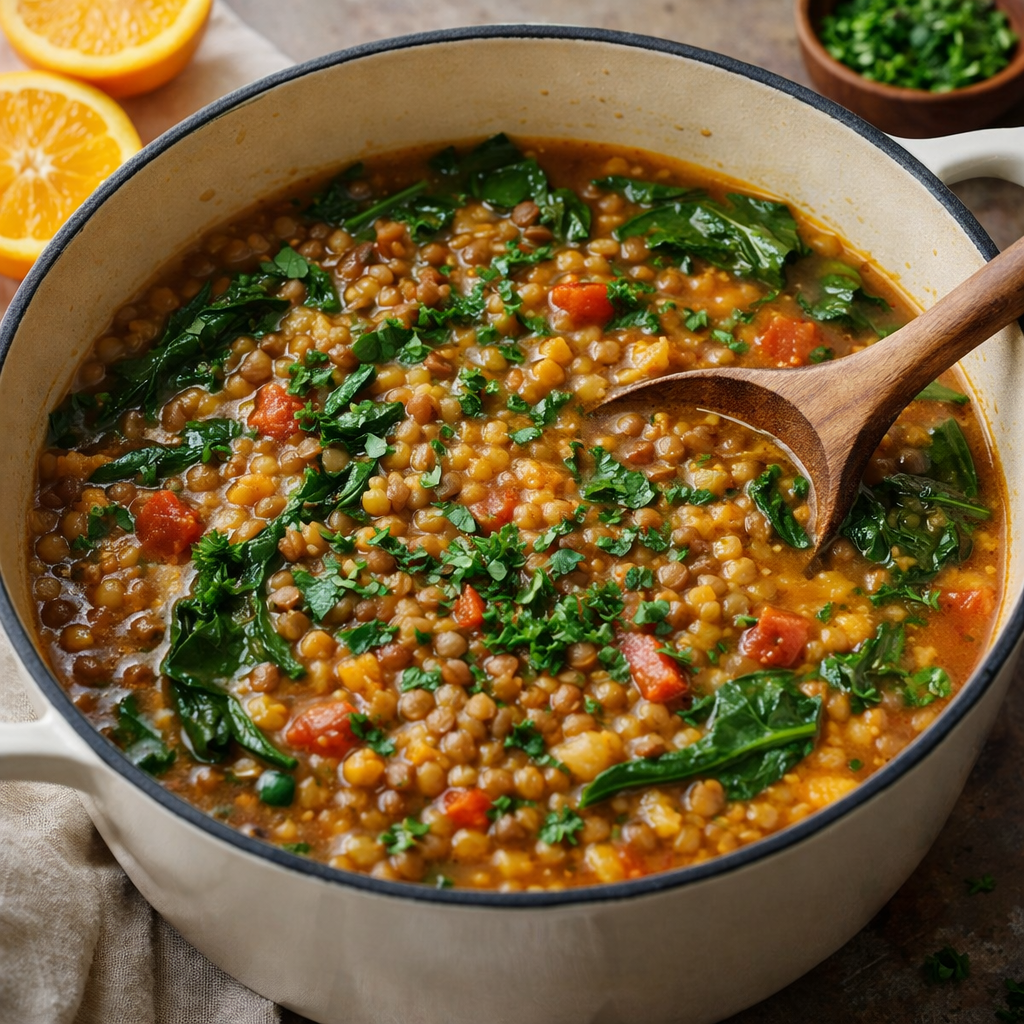 Good Vibes New Year Citrus Lentil Stew
