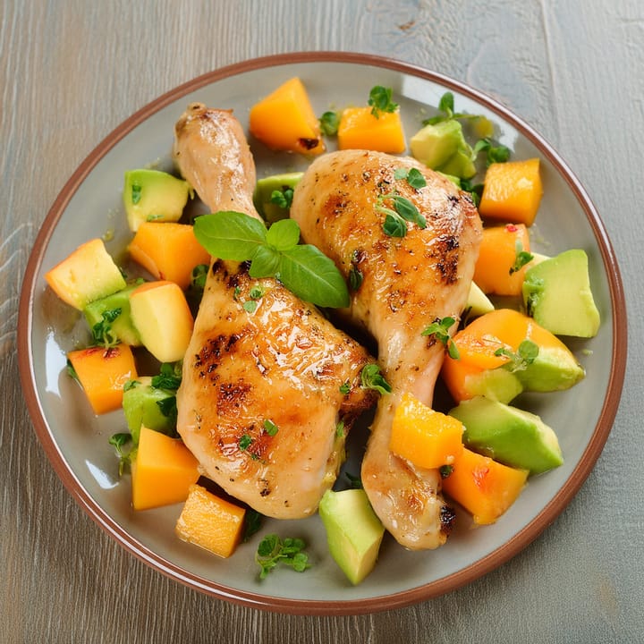 RECIPE:  Chicken with Peach-Avocado Salsa