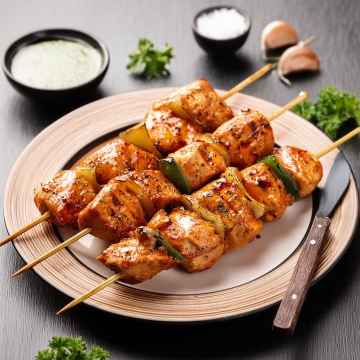 RECIPE: Good Vibes Greek Yogurt Marinated Chicken Skewers