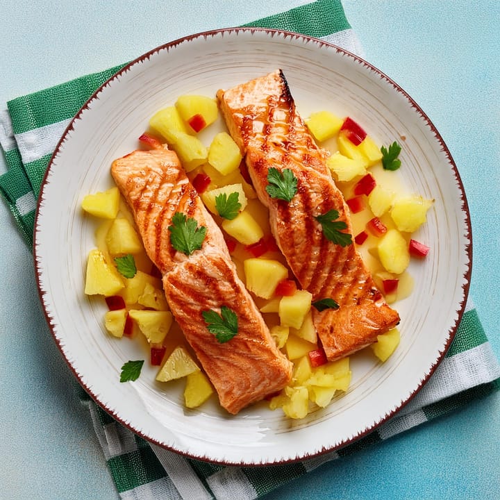 RECIPE: Good Vibes Grilled Salmon with Pineapple Salsa