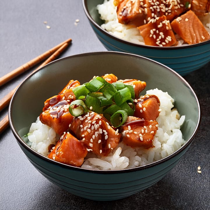 RECIPE: Good Vibes Teriyaki Salmon Bowls