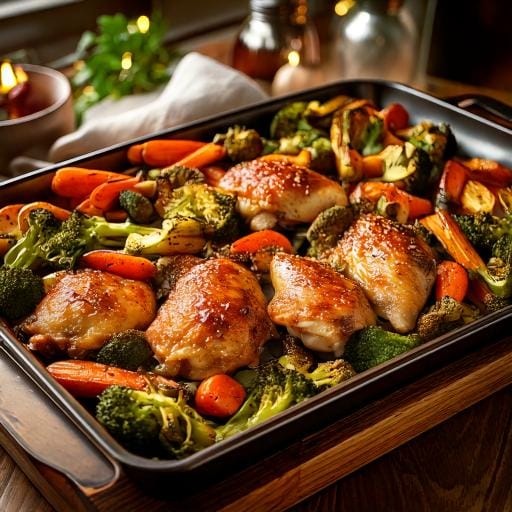 RECIPE: Good Vibes Sheet Pan Honey Mustard Chicken & Vegetables