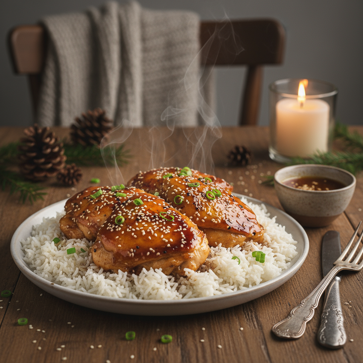 Good Vibes Slow Cooker Honey Garlic Chicken Thighs