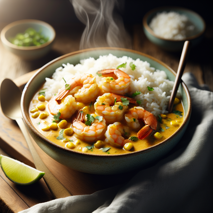 Good Vibes Creamy Coconut Shrimp with Sweet Corn & Lime