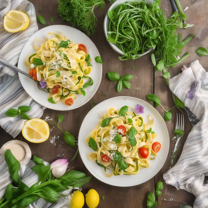 Good Vibes Springtime Fettuccine with Lemon and Peas
